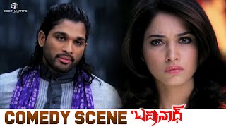 Badrinath Movie Comedy Scene  Allu Arjun Tamannaah Raghu Babu Krishna Bhagavan  VV Vinayak [upl. by Ennail]