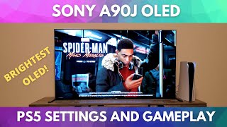 PS5 4K 120HZ Settings on Sony A90J OLED TV and Gameplay [upl. by Carothers154]