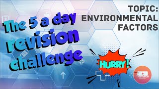 BTEC Health amp Social Care 5 minutes a day revision challenge  Environmental amp Social factors [upl. by Gone]