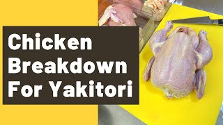 How To Breakdown Chicken For Yakitori Latest Edition [upl. by Voorhis]