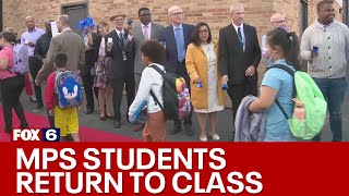 MPS students on traditional calendar return to class  FOX6 News Milwaukee [upl. by Heinrich]