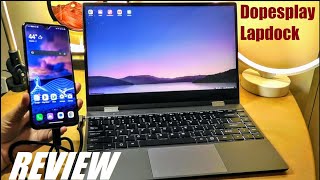 REVIEW Dopesplay Lapdock  Turn Smartphone into Laptop  Portable Touchscreen Monitor w Keyboard [upl. by Melgar]