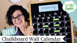 DIY Wall Calendar  How To Make a Chalkboard Monthly Planner  laurenfairwx [upl. by Burnley179]