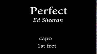 Perfect by Ed sheeran Easy Chords and Lyrics [upl. by Auqinimod]