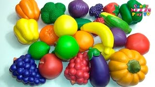 Learn Names of Fruits and Vegetables With Toy  Kids learning fruits vegetables  Preschool Learning [upl. by Grose261]