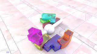 TETRIS Soft Body Animation  TETRIS SOFTBODY V34 [upl. by Airtemak]