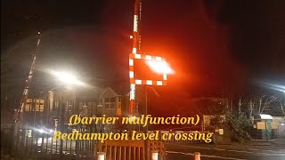 barrier Malfuntion Bedhampton level crossing Hampshire [upl. by Costello240]