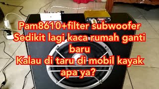 Test pam8610speaker woofer 12inch doble coil [upl. by Brass]