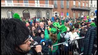 Bagpipes amp Drums of the Emerald Society CPD POV Dublin Parade 17 Mar 15 [upl. by Ardnuahs615]