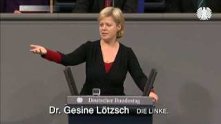 Agenda 2010 abwickeln Finanzen solide aufstellen  Gesine Lötzsch im Bundestag [upl. by Araf]