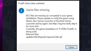 FiveM how to Fix Game files missing V2 [upl. by Miof Mela]