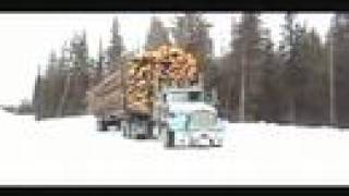 Winter log hauling in northern BC [upl. by Alekin]