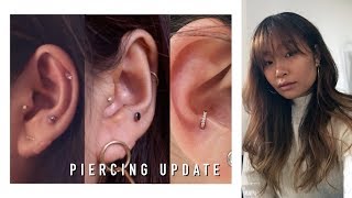 helix piercing aftercare  how i healed my helix piercing [upl. by Lyreb]