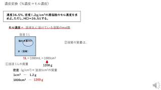 【化学基礎】濃度変換01 [upl. by Annailuj]