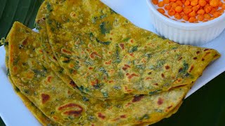 வெந்தயக் கீரை சப்பாத்திVendhaya keerai chapathimethi paratha in tamilChapathi recipe in tamil [upl. by Coffey504]