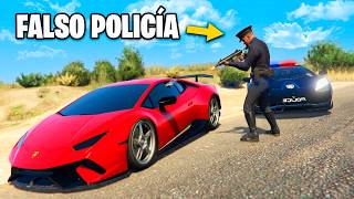 Robando Super AUTOS como FALSO POLICIA en GTA 5 [upl. by Cordalia]