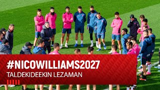 Nico Williams comunica su renovación hasta 2027 en Lezama I Athletic Club I NicoWilliams2027 [upl. by Felicity]