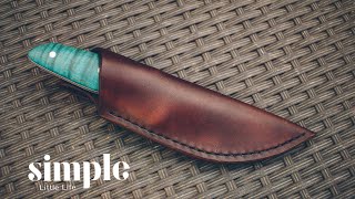 Making a leather knife sheath [upl. by Andert146]