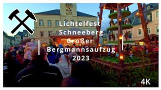 Große Bergparade Lichtelfest Schneeberg 2023 [upl. by Endor]