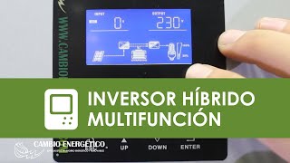 Inversor híbrido multifunción con cargador y regulador solar [upl. by Taber]