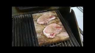 Himalayan Pink Salt Block Pork Chops Green Beans and Potatoes [upl. by Eidnew]