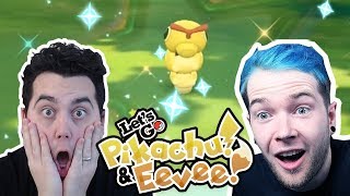 DANTDM vs aDRIVE SHINY RACE in Pokemon Lets GO Pikachu and Eevee [upl. by Dara]