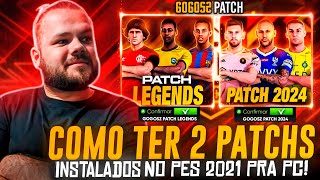 COMO INSTALAR DOIS PATCHS NO PES 2021 [upl. by Enilrem]