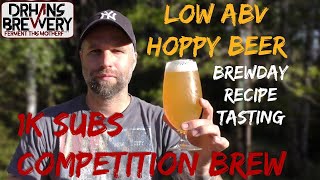 Low ABV Hoppy Beer  Low alcohol beer NEIPA brewday recipe amp tasting [upl. by Nahtan]