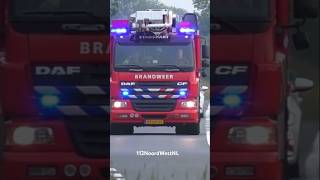 •Kapotte sirene• Brandweer Zoetermeer HW 155250 met spoed naar een zeer grote brand in Lekkerkerk [upl. by Rika976]