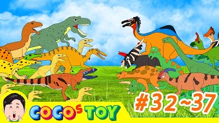 47min Big adventure of 5 little dinosaurs 3237ㅣdinosaurs animation for kidsㅣCoCosToy [upl. by Inalawi]