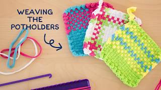 How to Use the Made By Me Weaving Loom to Weave a Potholder [upl. by Evaleen]