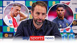 Gareth Southgate reacts to announcing England provisional squad for Euro 2024 [upl. by Layney]