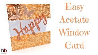 Easy Acetate Window Card [upl. by Releyks948]