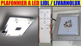 plafonnier led lidl livarnolux 20w presentation test led ceiling light leddeckenleuchte [upl. by Bartlett]