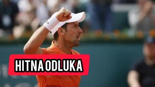 Doneta HITNA odluka Necete verovati sta je Djokovic ODLUCIO Ovo niko nije ocekivao djokovic [upl. by Zetrok]