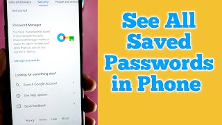 How to See all Saved Password on your Android Phone [upl. by Nisse558]