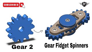 Gear Fidget Spinners in SolidworksGear 2 I AutoCAD3D modelakd solidworks cad [upl. by Aurelea]