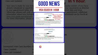 Good News  Client Visa Issued within 1 Hour shorts f2a usimmigration usvisa visainterview f22 [upl. by Niltiak]