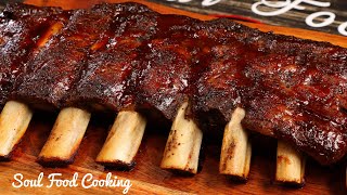 Oven Baked BBQ Beef Ribs Recipe  How to Make Ribs in the Oven [upl. by Mcquoid]