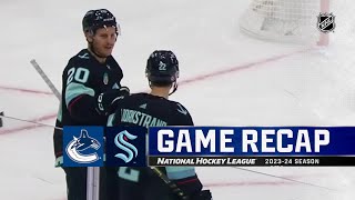 Canucks  Kraken 928  NHL Highlights 2023 [upl. by Hannahoj109]