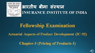 IC92 Fellow Exam Chapter 3 MCQ  Pricing of Products  I ic92 insurancexam fellowexam [upl. by Normalie]