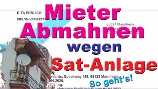 SatAnlage an Fassade  Mieter abmahnen wegen unerlaubter Installation Vermietershopde [upl. by Barbe483]