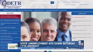 Nevada unemployment site down Saturday [upl. by Stepha501]