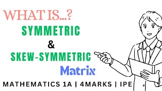 Symmetric amp SkewSymmetric Matrix Full Explanation In Telugu  Matrices  mathematics 1AIPEmatrix [upl. by Eire]