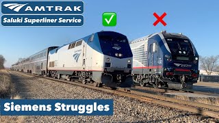 AMTRAK ENGINE ISSUES  Saluki Superliner Coach Trip Report [upl. by Ronda]