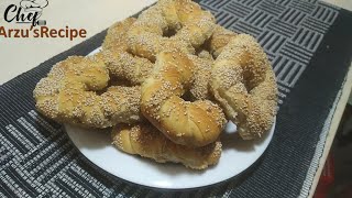 Turkish Sesame Bagel Recipe in bangla মজাদার রেসিপি।How to Make Butter BunBun Recipe [upl. by Soisinoid]