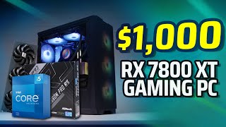 Build the 1440p Beast RX 7800 XT Gaming PC for 1000 🔥 [upl. by Niltiac]