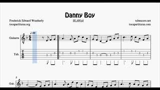 Danny Boy Partitura y Tablatura PDF de Guitarra en Fa Mayor Tabs [upl. by Cristi]