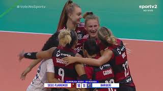 SESC FLAMENGO X BARUERI  SUPERLIGA FEMININA 2324 ❤❤❤AMO VÔLEI🏐🏐🏐 [upl. by Nessnaj]