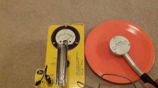 Geiger Counter Measuring Vintage Radioactive Red Fiestaware Dinner Plate [upl. by Odel]